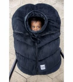7 A.M. Enfant Cocoon Car Seat Cover - Black Velour -Baby Products Store 7 a m enfant cocoon car seat cover black velour 80
