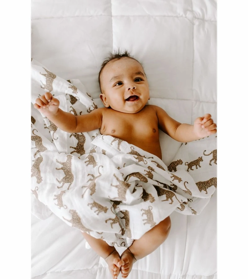 Aden + Anais Classic Swaddle Wraps, 4 Pack - Hear Me Roar 7 Aden + Anais Classic Swaddle Wraps, 4 Pack - Hear Me Roar - Image 5