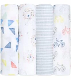 Aden + Anais Classic Swaddle Wraps, 4 Pack - Leader Of The Pack -Baby Products Store aden anais classic swaddle wraps 4 pack leader of the pack 92