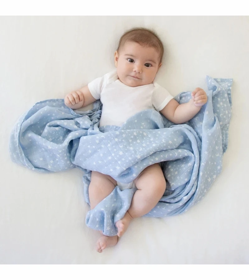 Aden + Anais Classic Swaddle Wraps, 4 Pack - Rising Star 6 Aden + Anais Classic Swaddle Wraps, 4 Pack - Rising Star - Image 4