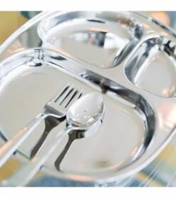 Ahimsa Stainless Steel Balanced Bites Plates (Set Of 4) - Classic -Baby Products Store ahimsa stainless steel balanced bites plates set of 4 classic 108