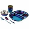 Ahimsa Stainless Steel Mindful Mealtime Set - Iridescent Blue -Baby Products Store ahimsa stainless steel mindful mealtime set iridescent blue 167