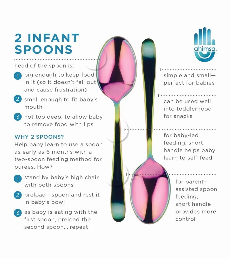 Ahimsa Stainless Steel Starting Solids Infant Set - Classic 5 Ahimsa Stainless Steel Starting Solids Infant Set - Classic - Image 3