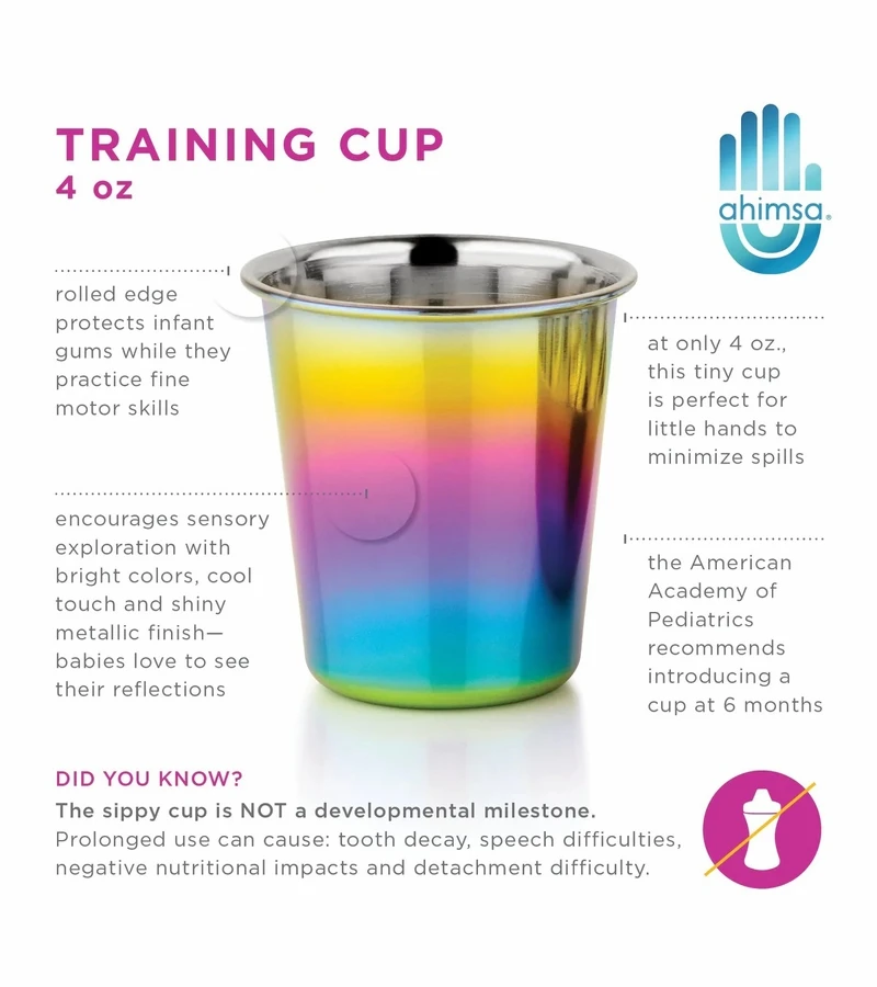 Ahimsa Stainless Steel Starting Solids Infant Set - Rainbow 7 Ahimsa Stainless Steel Starting Solids Infant Set - Rainbow - Image 5