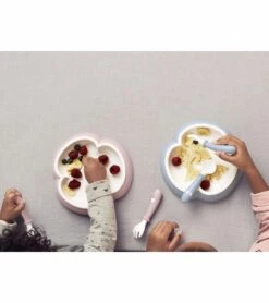 BabyBjorn Baby Plate, Spoon And Fork, 2 Sets - Powder Blue -Baby Products Store babybjorn baby plate spoon and fork 2 sets powder yellow 59