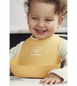 BabyBjorn Feeding Bib Set (Baby Bib + Small Baby Bib) - Powder Yellow -Baby Products Store babybjorn feeding bib set baby bib small baby bib powder yellow 118
