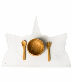 BamBamBoom Non-Slip Silicone Placemat - Unicorn-Cat White -Baby Products Store bambamboom non slip silicone placemat unicorn cat white 122