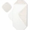 Bamboo Little Hooded Baby Towel & Washcloth Set - Taupe Wave -Baby Products Store bamboo little hooded baby towel washcloth set taupe wave 69