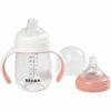 Beaba 2-in-1 Bottle To Sippy Learning Cup - Rose -Baby Products Store beaba 2 in 1 bottle to sippy learning cup rose 104