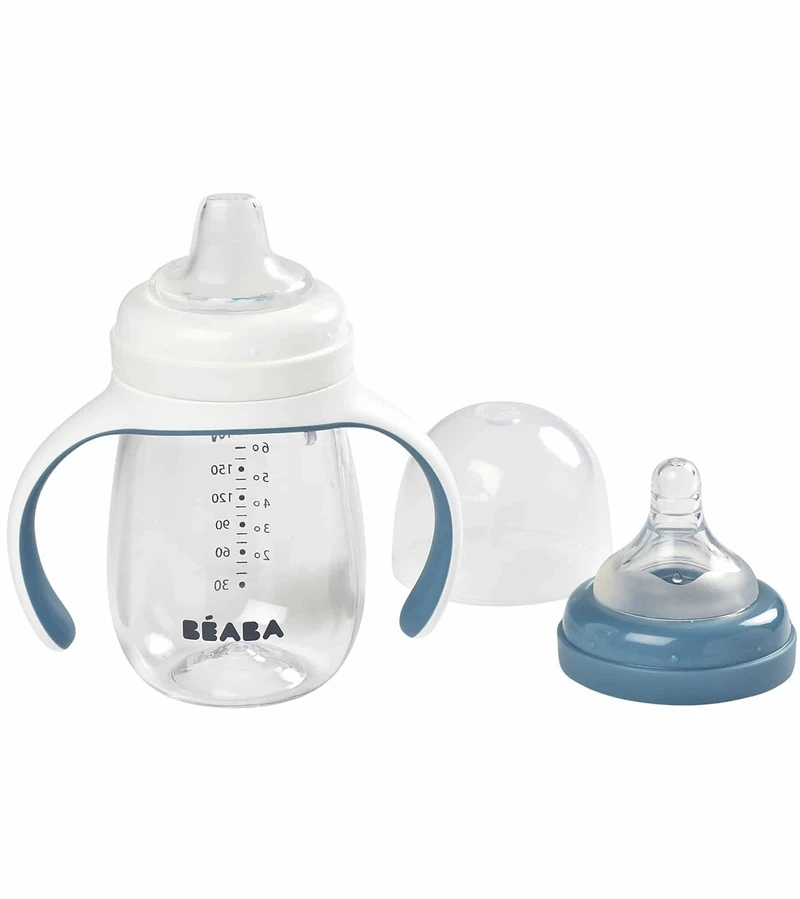 Beaba 2-in-1 Bottle To Sippy Learning Sippy Cup - Rain 3 Beaba 2-in-1 Bottle To Sippy Learning Sippy Cup - Rain