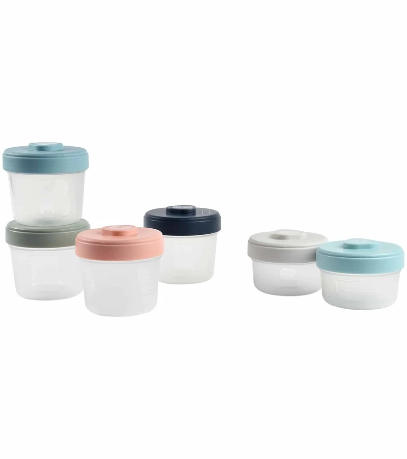 Beaba Baby Food Clip Containers Set Of 6 - Small 3 Beaba Baby Food Clip Containers Set Of 6 - Small