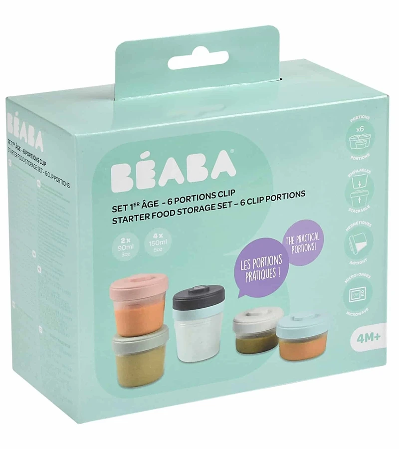 Beaba Baby Food Clip Containers Set Of 6 - Small 7 Beaba Baby Food Clip Containers Set Of 6 - Small - Image 5