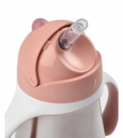 Beaba Stainless Steel Straw Sippy Cup - Rose -Baby Products Store beaba stainless steel straw sippy cup rose 128