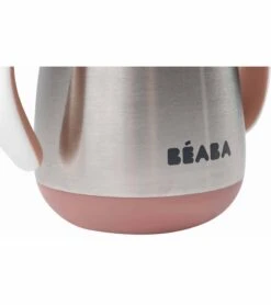 Beaba Stainless Steel Straw Sippy Cup - Rose -Baby Products Store beaba stainless steel straw sippy cup rose 129