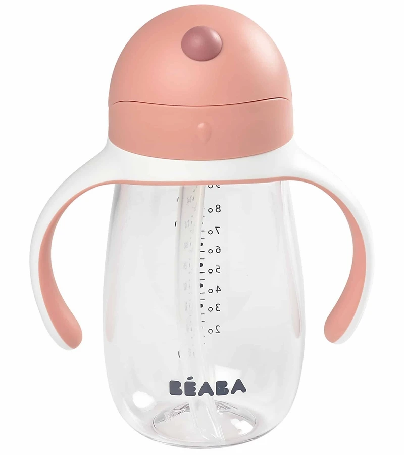 Beaba Straw Sippy Cup - Rose 4 Beaba Straw Sippy Cup - Rose - Image 2