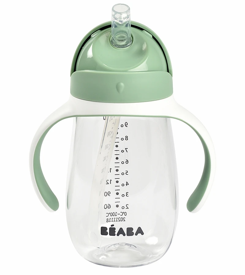 BEABA Straw Sippy Cup - Sage 3 BEABA Straw Sippy Cup - Sage
