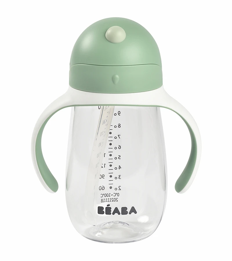 BEABA Straw Sippy Cup - Sage 4 BEABA Straw Sippy Cup - Sage - Image 2