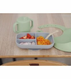 BEABA The Essentials Silicone Meal Set - Grey / Sage -Baby Products Store beaba the essentials silicone meal set grey sage 9