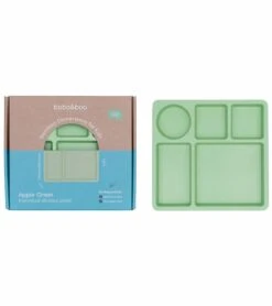 Bobo&boo Bamboo Divided Plate - Apple Green