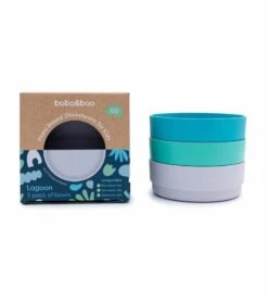 Bobo&boo Plant-based 3 Pack Of Bowls (20oz) - Lagoon
