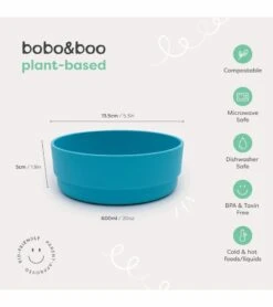 Bobo&boo Plant-based 3 Pack Of Bowls (20oz) - Lagoon -Baby Products Store bobo boo plant based 3 pack of bowls 20oz lagoon 118