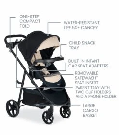 Britax Willow Brook S+ Travel System With Alpine Anti-Rebound Base - Sand Onyx 11 Britax Willow Brook S+ Travel System With Alpine Anti-Rebound Base - Sand Onyx -Baby Products Store britax willow brook s travel system with alpine anti rebound base sand onyx 9