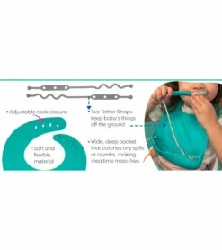 Busy Baby Bungee Bib & Utensil Bundle - Pewter -Baby Products Store busy baby bungee bib utensil bundle pewter 10