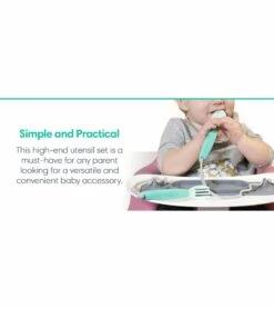 Busy Baby Bungee Bib & Utensil Bundle - Pewter -Baby Products Store busy baby bungee bib utensil bundle pewter 11
