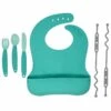 Busy Baby Bungee Bib & Utensil Bundle - Spearmint -Baby Products Store busy baby bungee bib utensil bundle spearmint 6