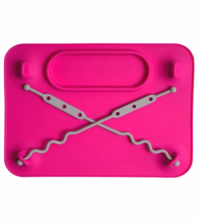 Busy Baby Mat With 2 Tethers - Pink 3 Busy Baby Mat With 2 Tethers - Pink