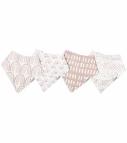 Copper Pearl Baby Bandana Bibs, 4 Pack - Bliss