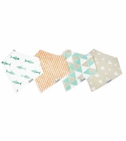 Copper Pearl Baby Bandana Bibs, 4 Pack - Pacific
