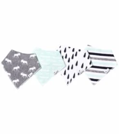 Copper Pearl Baby Bandana Bibs, 4 Pack - Scout