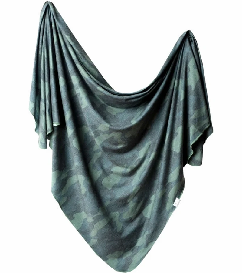 Copper Pearl Knit Swaddle Blanket - Hunter 3 Copper Pearl Knit Swaddle Blanket - Hunter