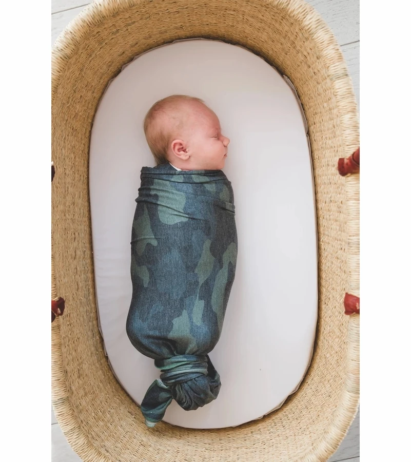 Copper Pearl Knit Swaddle Blanket - Hunter 5 Copper Pearl Knit Swaddle Blanket - Hunter - Image 3