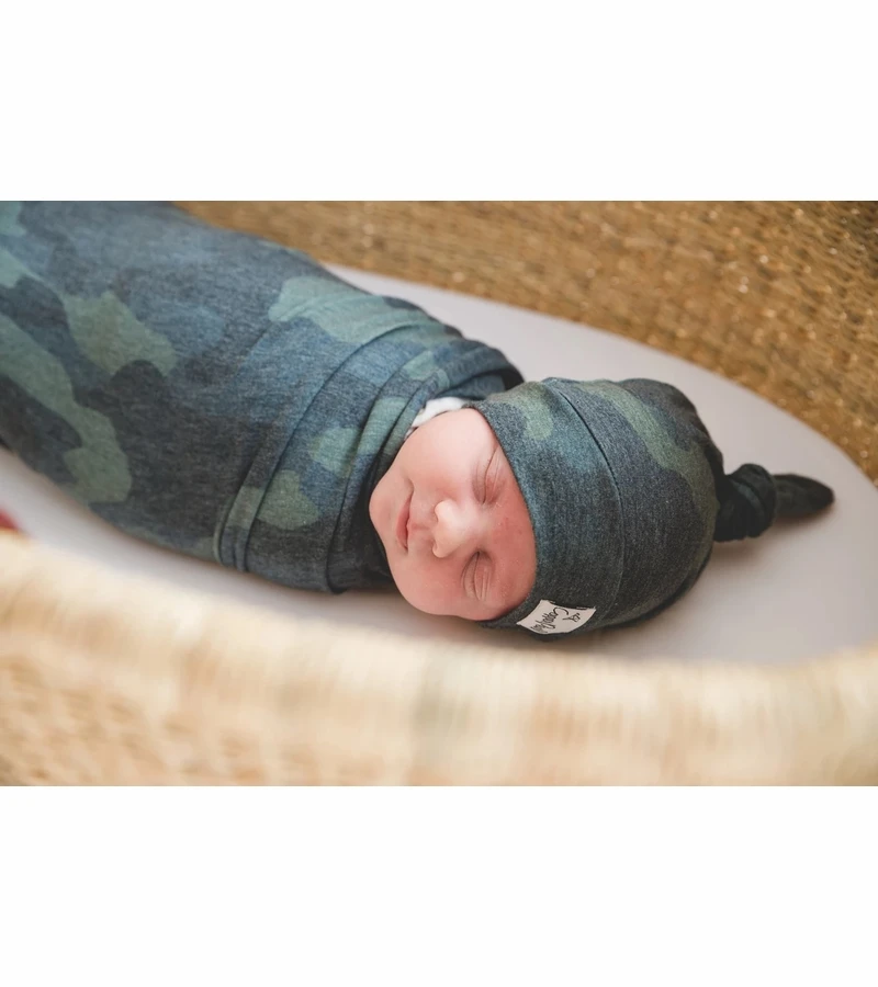 Copper Pearl Knit Swaddle Blanket - Hunter 7 Copper Pearl Knit Swaddle Blanket - Hunter - Image 5