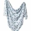 Copper Pearl Knit Swaddle Blanket - Indigo