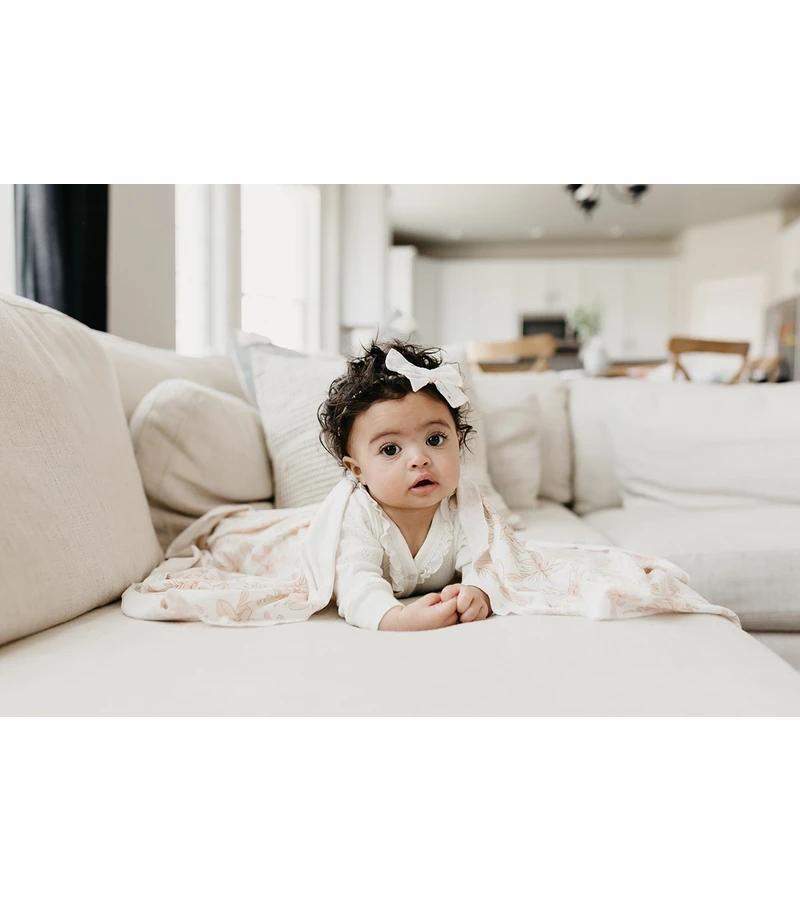 Copper Pearl Knit Swaddle Blanket - Kiana 4 Copper Pearl Knit Swaddle Blanket - Kiana - Image 2