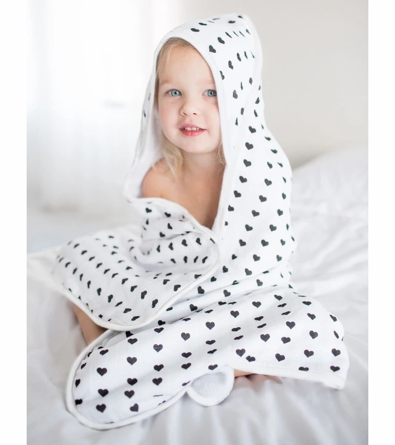 Copper Pearl Muslin Hooded Towel - Smitten 7 Copper Pearl Muslin Hooded Towel - Smitten - Image 5