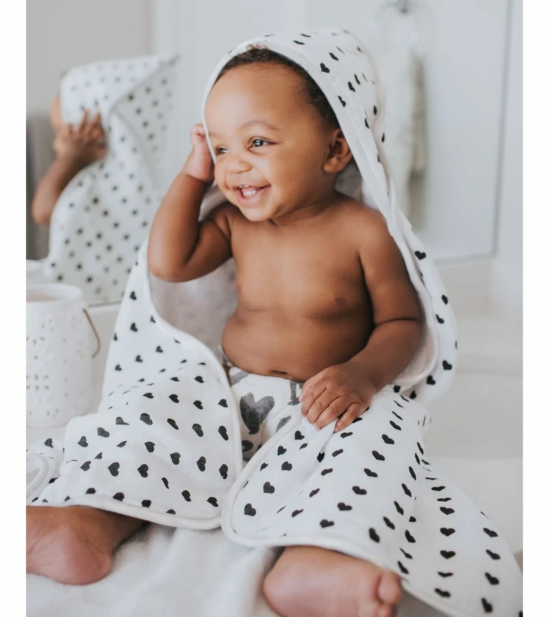 Copper Pearl Muslin Hooded Towel - Smitten 8 Copper Pearl Muslin Hooded Towel - Smitten - Image 6