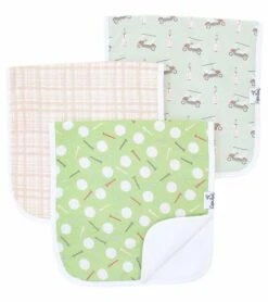 Copper Pearl Premium Burp Cloths, 3 Pack - Bogey