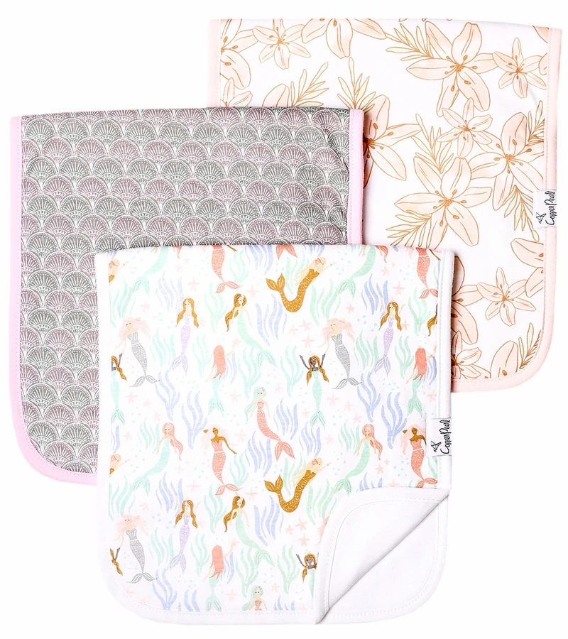 Copper Pearl Premium Burp Cloths, 3 Pack - Coral 3 Copper Pearl Premium Burp Cloths, 3 Pack - Coral