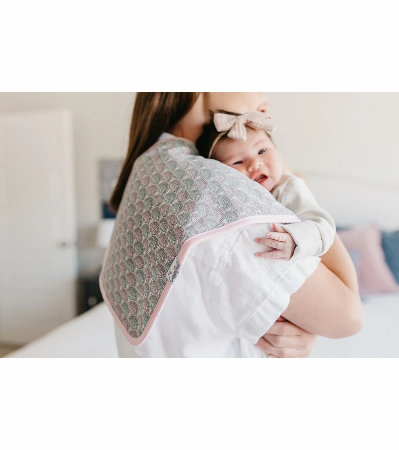 Copper Pearl Premium Burp Cloths, 3 Pack - Coral 4 Copper Pearl Premium Burp Cloths, 3 Pack - Coral - Image 2