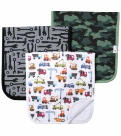 Copper Pearl Premium Burp Cloths, 3 Pack - Diesel