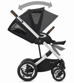 Cybex Talos S Lux All-Terrain Stroller + Aton 2 SensorSafe Travel System Bundle - Soho Grey / Lavastone Black -Baby Products Store cybex talos s lux all terrain stroller aton 2 sensorsafe travel system bundle deep black lavastone black 156