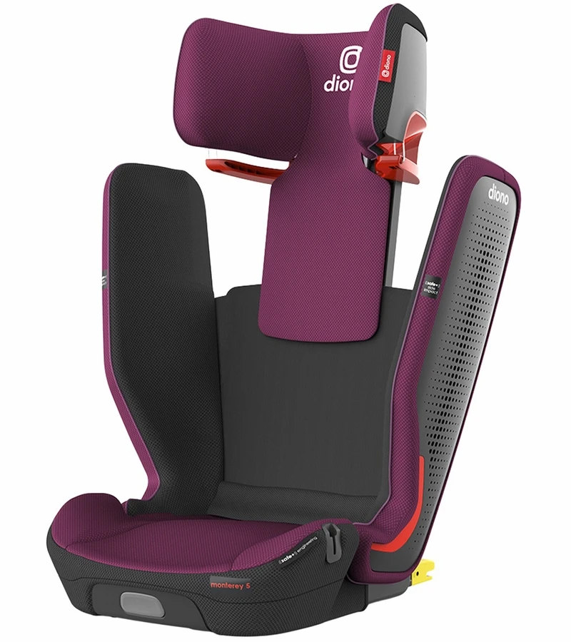 Diono Monterey 5iST FixSafe Belt Positioning High Back Booster Car Seat - Purple Plum 3 Diono Monterey 5iST FixSafe Belt Positioning High Back Booster Car Seat - Purple Plum