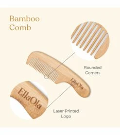 EllaOla 3-Piece Bamboo Brush & Comb Set -Baby Products Store ellaola 3 piece bamboo brush comb set 11