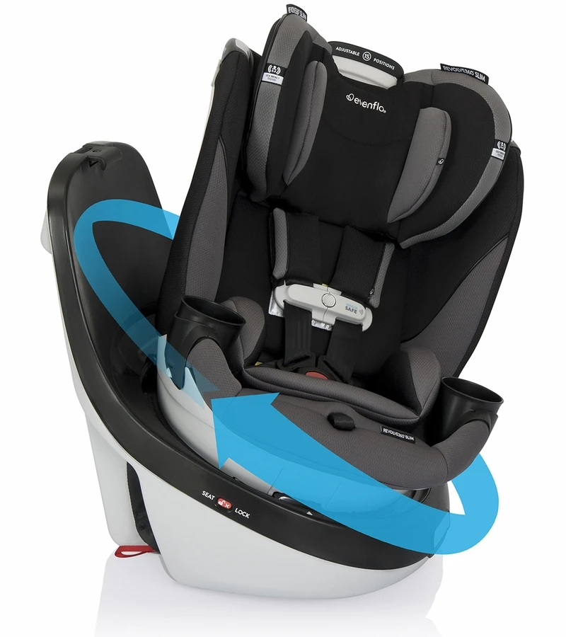 Evenflo GOLD SensorSafe Revolve 360 Slim 2-in-1 Rotational Convertible Car Seat - Obsidian 3 Evenflo GOLD SensorSafe Revolve 360 Slim 2-in-1 Rotational Convertible Car Seat - Obsidian