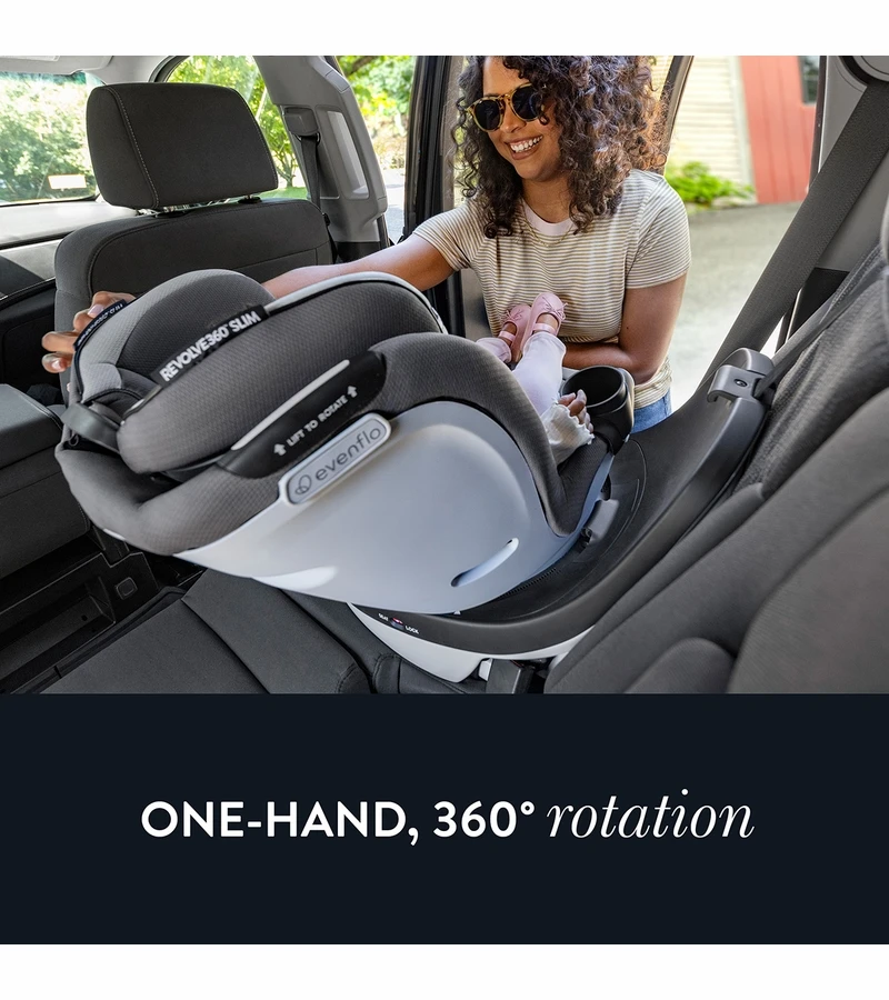 Evenflo GOLD SensorSafe Revolve 360 Slim 2-in-1 Rotational Convertible Car Seat - Obsidian 6 Evenflo GOLD SensorSafe Revolve 360 Slim 2-in-1 Rotational Convertible Car Seat - Obsidian - Image 4