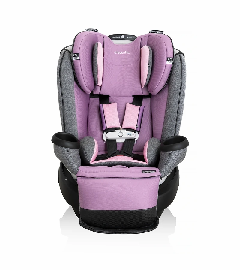 Evenflo GOLD SensorSafe Revolve360 Extend Rotational All-In-One Convertible Car Seat - Opal Pink 4 Evenflo GOLD SensorSafe Revolve360 Extend Rotational All-In-One Convertible Car Seat - Opal Pink - Image 2
